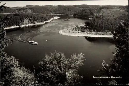 Ak Saalburg in Thüringen, Blick vom Blaupunkt, Bleiloch Saaletalsperre