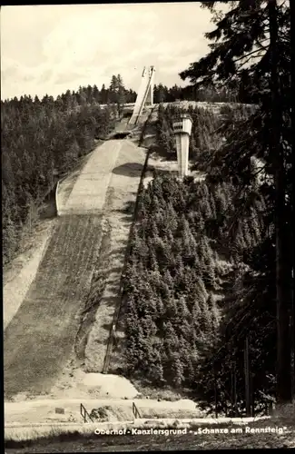 Ak Oberhof im Thüringer Wald, Schanze am Rennsteig, Kanzlersgrund