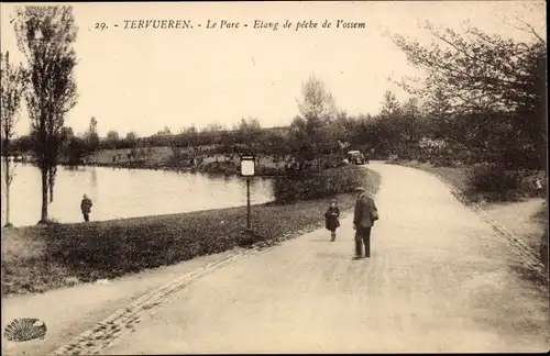 Ak Tervuren Tervueren Flämisch-Brabant Flandern, Park, Angelteich Vossem