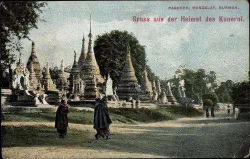 Ak Mandalay Myanmar Burma, Tempelanlage, Pagoden