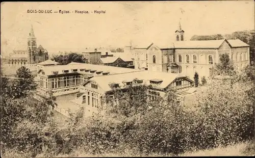 Ak Bois du Luc Wallonien Hennegau, Kirche, Hospiz