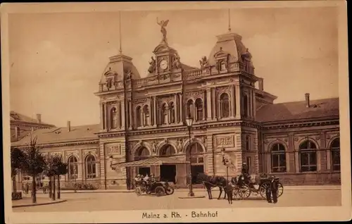 Ak Mainz am Rhein, Bahnhof