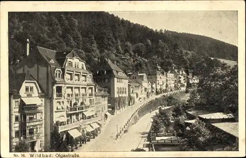 Ak Bad Wildbad im Schwarzwald, Kurhäuser an der Olgastraße