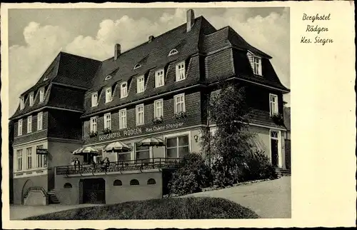 Ak Rödgen Obersdorf Wilnsdorf im Kreis Siegen Wittgenstein, Berghotel, Bes. Oskar Stangier