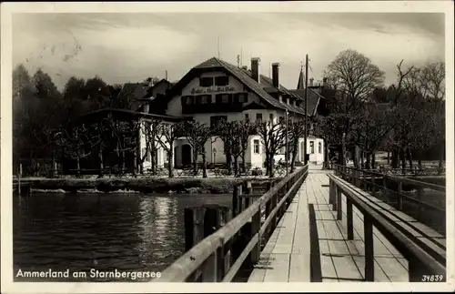 Ak Ammerland Münsing am Starnberger See Oberbayern, Gasthaus am See, Besitzer Seb. Sailer