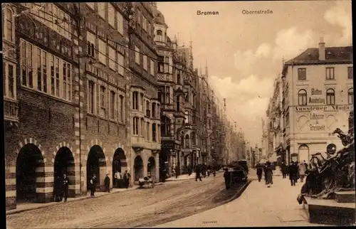 Ak Hansestadt Bremen, Obernstraße, Geschäfte, Bettenausstellung