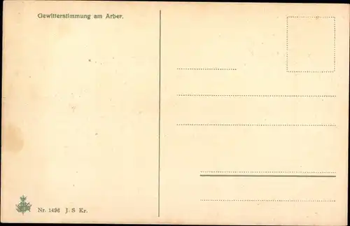 Ak Bayerisch Eisenstein in Niederbayern, Gewitterstimmung am Arber