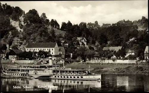 Ak Rathen an der Elbe Sächsische Schweiz, Salondampfer Dresden