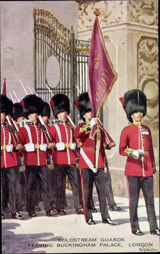 Künstler Ak City of Westminster London England, Buckingham Palace, Coldstream Guards