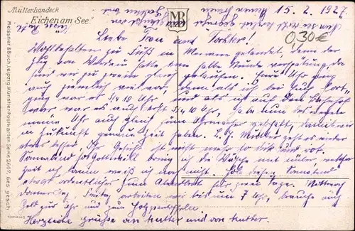 Künstler Ak Müller-Landeck, Eichen am See