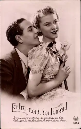 Ak Liebespaar, Liebe, Kuss