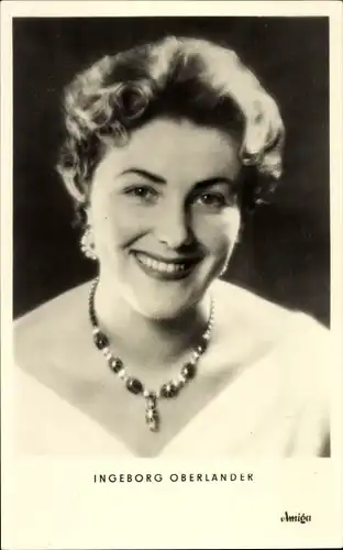 Ak Sängerin Ingeborg Oberländer, Portrait, Halskette