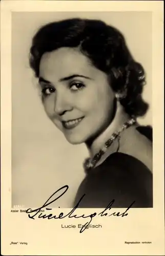Ak Schauspielerin Lucie Englisch, Portrait, Autogramm