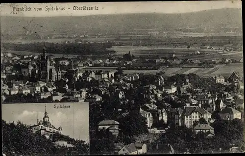 Ak Oberlössnitz Radebeul Sachsen, Fernblick vom Spitzhaus
