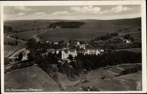 Ak Sankt Andreasberg Braunlage im Oberharz, Luftbild