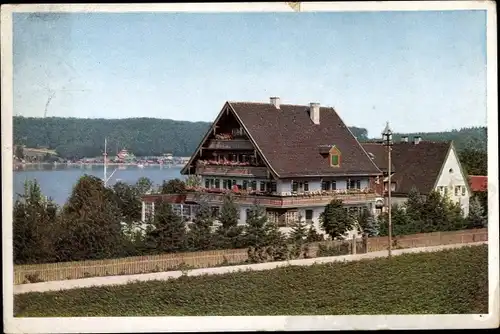 Ak Steinebach Walchstadt Wörthsee in Oberbayern, Fleischmanns Hotel