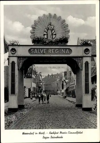 Ak Warendorf im Münsterland, Hochfest Maria Himmelfahrt, Bogen Brünebrede