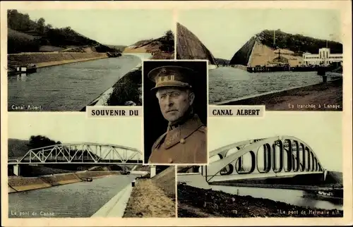 Ak Petit Lanaye Visé Wallonien Lüttich, Canal Albert, La Tranchee, Le Pont de Canne,