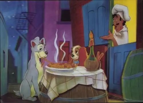 3 D Ak Walt Disney, Susi und Strolch, Spaghetti