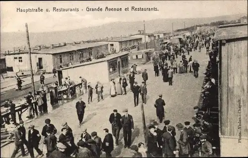 Ak Holzminden im Weserbergland, Hauptstraße und Restaurants, Kriegsgefangene, Kriegsgefangenenlager