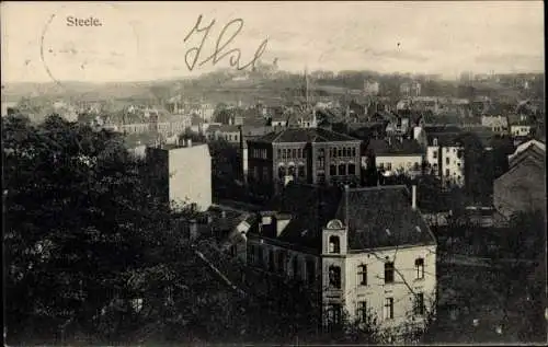 Ak Steele Essen Nordrhein Westfalen, Blick über die Dächer der Stadt