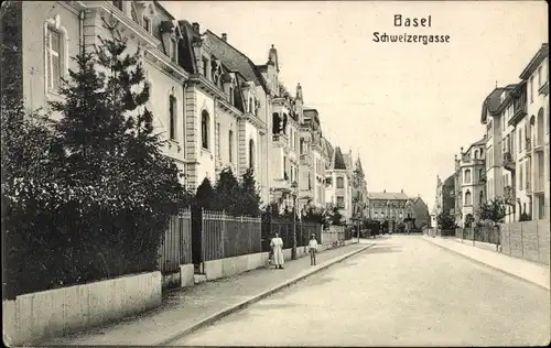 Ak Basel Bâle Stadt Schweiz, Schweizergasse