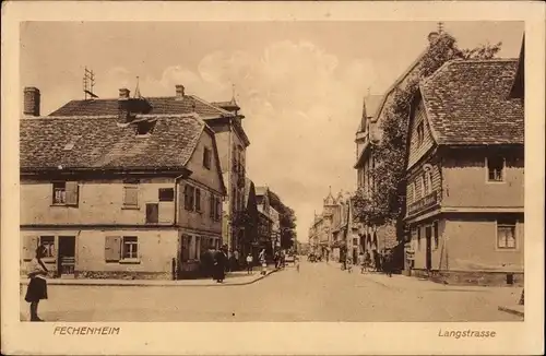 Ak Fechenheim Frankfurt am Main, Langstraße