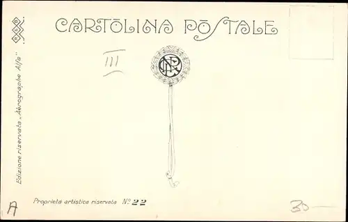 Künstler Ak Engel reicht Frau im Mantel eine Ente auf einem Tablett