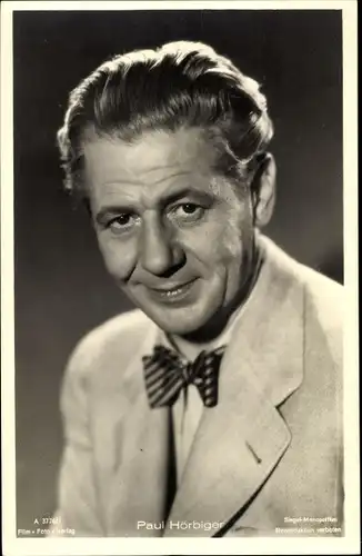 Ak Schauspieler Paul Hörbiger, Portrait mit Fliege
