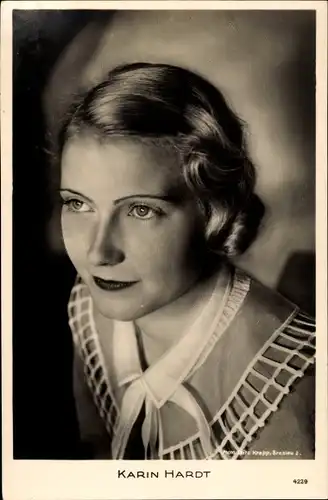 Ak Schauspieler Karin Hardt, Portrait