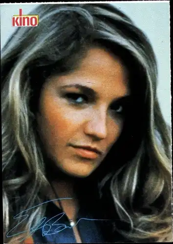 Autogrammkarte Schauspielerin Isabelle Huppert, Portrait, Autogramm