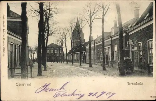 Ak Serooskerke Walcheren Zeeland Niederlande, Dorpsstraat