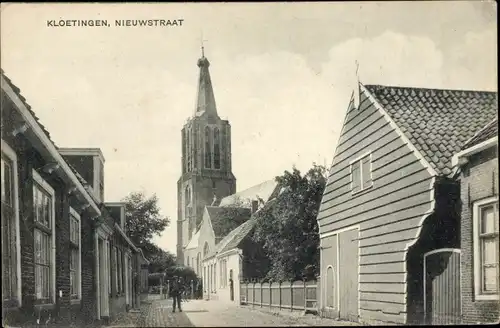 Ak Kloetinge Goes Zeeland, Nieuwstraat mit Herv. Kirche