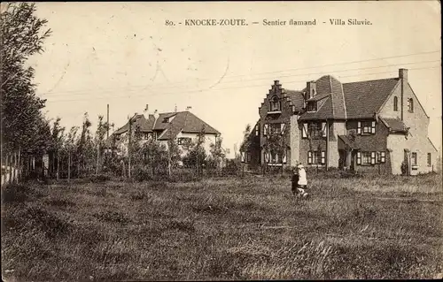 Ak Zoute Knokke Heist Heyst Knocke on Sea Westflandern, Flämischer Weg, Villa Siluvie