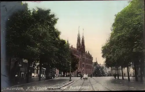 Ak Amsterdam Nordholland Niederlande, N. Z. Voorburgwal, Postkantoor