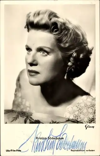 Ak Schauspielerin Kristina Söderbaum, Portrait, Autogramm