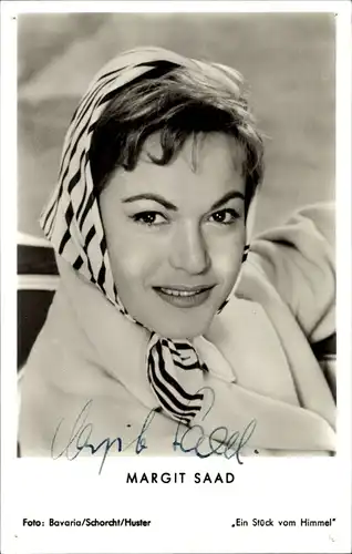 Ak Schauspielerin Margit Saad, Portrait, Autogramm