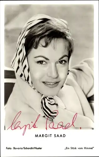 Ak Schauspielerin Margit Saad, Portrait, Autogramm