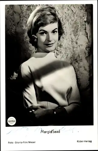 Ak Schauspielerin Margit Saad, Portrait, Autogramm