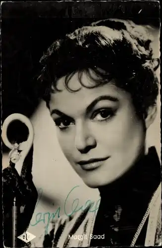 Ak Schauspielerin Margit Saad, Portrait, Autogramm