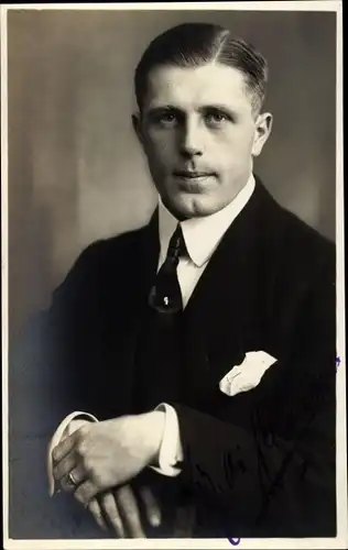 Ak Schauspieler Willi Schumann, Portrait, Autogramm