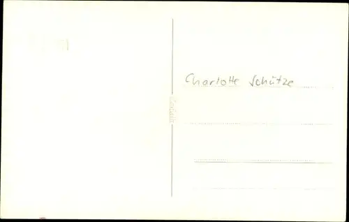 Ak Schauspielerin Charlotte Schütze, Portrait, Autogramm