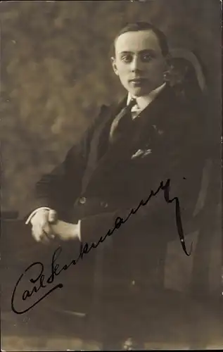 Ak Schauspieler Carl Seeckmann, Portrait, Autogramm