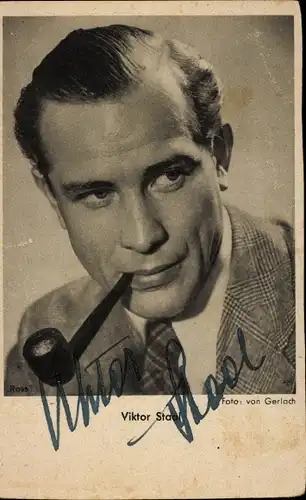 Ak Schauspieler Viktor Staal, Portrait, Autogramm