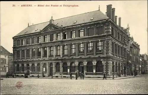 Ak Amiens-Somme, Hotel des Postes et Telegraphes