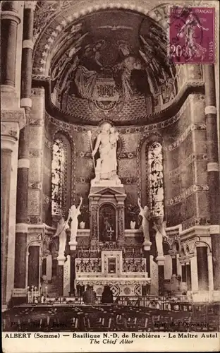 Ak Albert Somme, Basilika Notre Dame de Brebieres, Altar