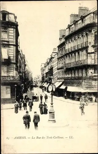 Ak Amiens-Somme, Rue des Trois Cailloux