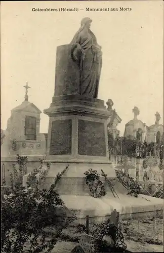 Ak Colombiers Hérault, Kriegsdenkmal