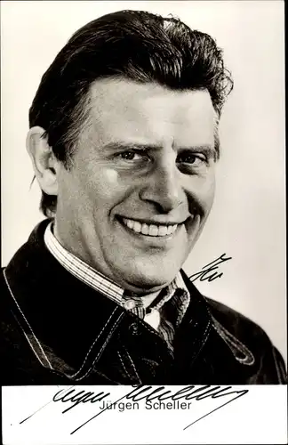 Ak Schauspieler Jürgen Scheller, Autogramm