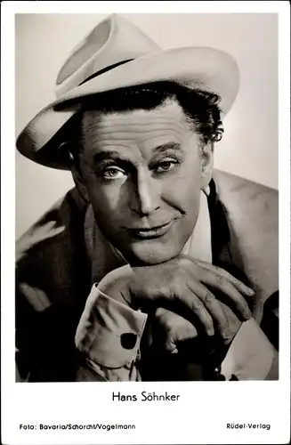 Ak Schauspieler Hans Söhnker, Portrait, Hut, Film Wenn wir alle Engel wären